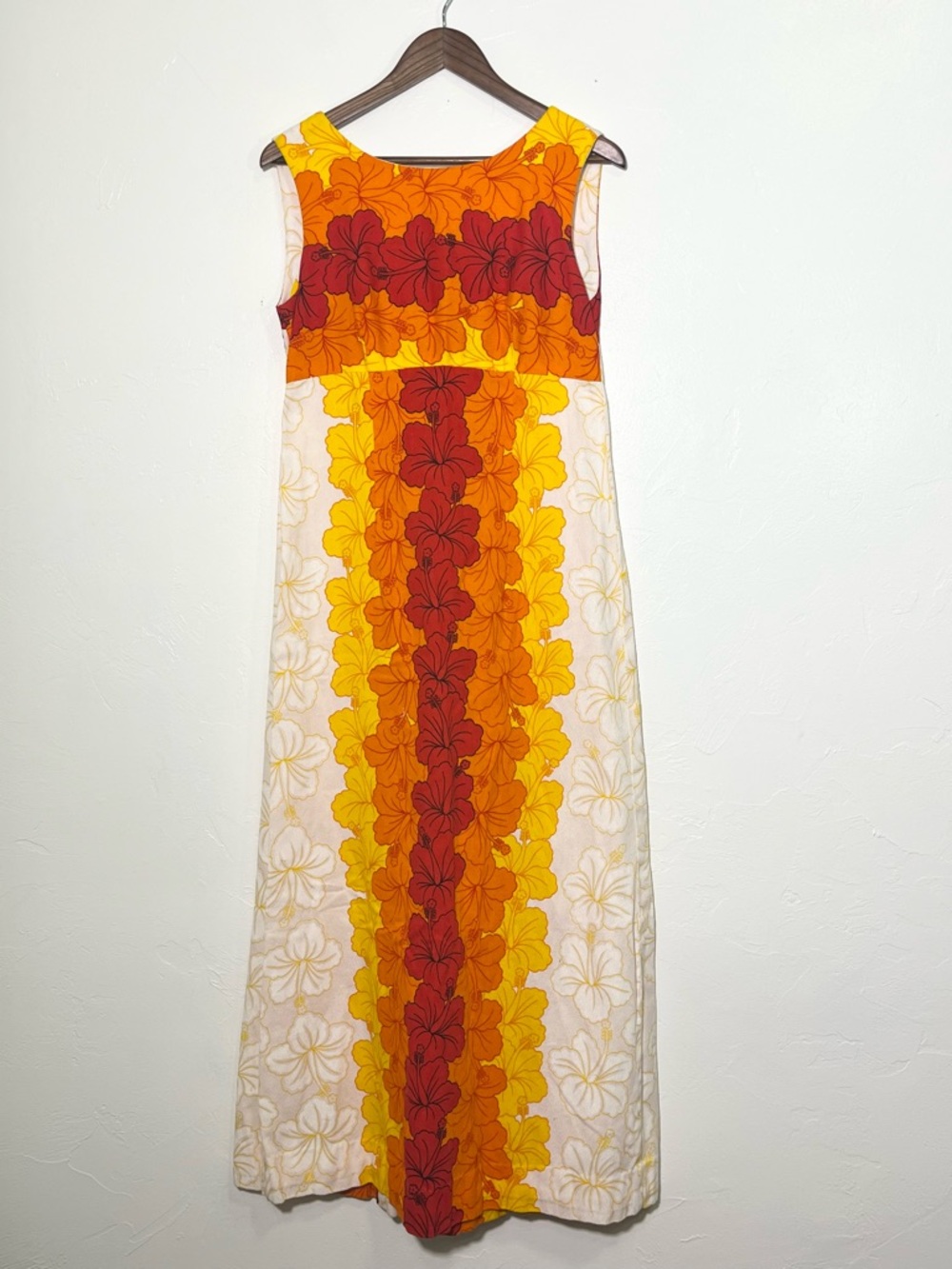 VTG UI MaiKai 1960s Mod Hawaiian Dress Maxi Empire